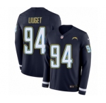 Youth Nike Los Angeles Chargers #94 Corey Liuget Limited Navy Blue Therma Long Sleeve NFL Jersey