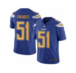Youth Nike San Diego Chargers #51 Kyle Emanuel Limited Electric Blue Rush NFL Jersey