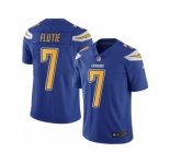 Youth Nike San Diego Chargers #7 Doug Flutie Limited Electric Blue Rush NFL Jersey