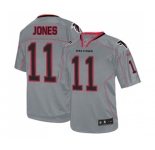 Men's Atlanta Falcons #11 Julio Jones Elite Lights Out Grey Football Jersey