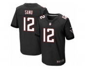 Men's Nike Atlanta Falcons #12 Mohamed Sanu Elite Black Alternate NFL Jersey