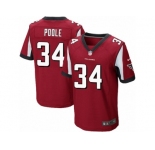 Men's Nike Atlanta Falcons #34 Brian Poole Elite Red Team Color NFL Jersey
