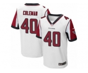 Men's Nike Atlanta Falcons #40 Derrick Coleman Elite White NFL Jersey
