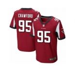 Men's Nike Atlanta Falcons #95 Jack Crawford Elite Red Team Color NFL Jersey