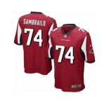 Men Nike Atlanta Falcons #74 Ty Sambrailo Game Red Team Color NFL Jersey