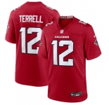 Men's Atlanta Falcons #12 Avieon Terrell Red Game Stitched Jersey