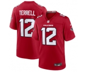 Men's Atlanta Falcons #12 Avieon Terrell Red Game Stitched Jersey