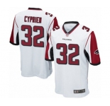 Men's Atlanta Falcons #32 Johnathan Cyprien Game White Football Jersey