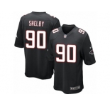 Men's Nike Atlanta Falcons #90 Derrick Shelby Game Black Alternate NFL Jersey