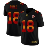 Atlanta Falcons #18 Calvin Ridley Men's Black Nike Red Orange Stripe Vapor Limited NFL Jersey
