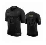 Atlanta Falcons #2 Matt Ryan Black 2020 Salute to Service Limited Jersey