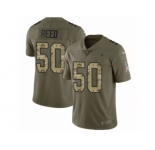Men Nike Atlanta Falcons #50 Brooks Reed Limited Olive Camo 2017 Salute to Service NFL Jersey