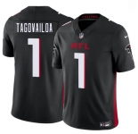 Men's Atlanta Falcons #1 Tua Tagovailoa Black 2026 F.U.S.E. Vapor Untouchable Limited Football Stitched Jersey