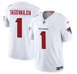 Men's Atlanta Falcons #1 Tua Tagovailoa White 2026 New F.U.S.E. Vapor Untouchable Limited Football Stitched Jersey