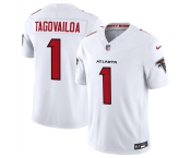 Men's Atlanta Falcons #1 Tua Tagovailoa White 2026 New F.U.S.E. Vapor Untouchable Limited Football Stitched Jersey