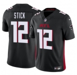Men's Atlanta Falcons #12 Easton Stick Black 2025 F.U.S.E. Vapor Untouchable Limited Football Stitched Jersey