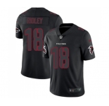 Men's Atlanta Falcons #18 Calvin Ridley Limited Black Rush Impact Football Jersey