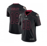 Men's Atlanta Falcons #18 Calvin Ridley Limited Lights Out Black Rush Football Jersey