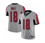 Men's Atlanta Falcons #18 Calvin Ridley Limited Silver Inverted Legend Football Jersey