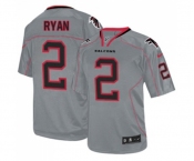 Men's Atlanta Falcons #2 Matt Ryan Lights Out Grey Football Jersey