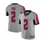 Men's Atlanta Falcons #2 Matt Ryan Limited Silver Inverted Legend Football Jersey