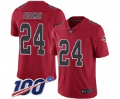 Men's Atlanta Falcons #24 Devonta Freeman Limited Red Rush Vapor Untouchable 100th Season Football Jersey