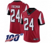 Men's Atlanta Falcons #24 Devonta Freeman Red Team Color Vapor Untouchable Limited Player 100th Season Football Jersey