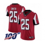 Men's Atlanta Falcons #25 Ito Smith Red Team Color Vapor Untouchable Limited Player 100th Season Football Jersey