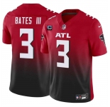 Men's Atlanta Falcons #3 Jessie Bates III Red Black 2024 F.U.S.E With 3-Star C Patch Vapor Untouchable Limited Stitched Football Jersey