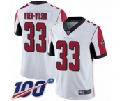 Men's Atlanta Falcons #33 Blidi Wreh-Wilson White Vapor Untouchable Limited Player 100th Season Football Jersey