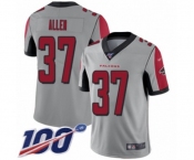 Men's Atlanta Falcons #37 Ricardo Allen Limited Silver Inverted Legend 100th Season Football Jersey