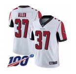 Men's Atlanta Falcons #37 Ricardo Allen White Vapor Untouchable Limited Player 100th Season Football Jersey