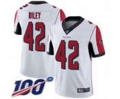 Men's Atlanta Falcons #42 Duke Riley White Vapor Untouchable Limited Player 100th Season Football Jersey