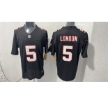Men's Atlanta Falcons #5 Drake London Black F.U.S.E. Vapor Untouchable Limited Football Stitched Jersey