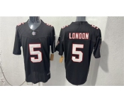 Men's Atlanta Falcons #5 Drake London Black F.U.S.E. Vapor Untouchable Limited Football Stitched Jersey