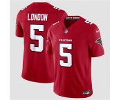 Men's Atlanta Falcons #5 Drake London Red 2026 New F.U.S.E. Vapor Untouchable Limited Football Stitched Jersey