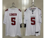 Men's Atlanta Falcons #5 Drake London White 2026 New Vapor Untouchable Limited Football Stitched Jersey