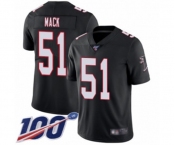 Men's Atlanta Falcons #51 Alex Mack Black Alternate Vapor Untouchable Limited Player 100th Season Football Jersey