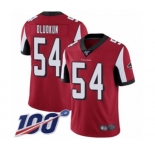 Men's Atlanta Falcons #54 Foye Oluokun Red Team Color Vapor Untouchable Limited Player 100th Season Football Jersey