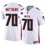 Men's Atlanta Falcons #70 Jake Matthews White 2024 F.U.S.E With 4-Star C Patch Vapor Untouchable Limited Stitched Football Jersey