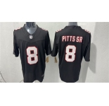 Men's Atlanta Falcons #8 Kyle Pitts Black F.U.S.E. Vapor Untouchable Limited Stitched Football Stitched Jersey