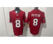 Men's Atlanta Falcons #8 Kyle Pitts Sr. Red 2026 New F.U.S.E. Vapor Untouchable Limited Football Stitched Jersey