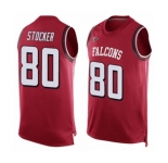 Men's Atlanta Falcons #80 Luke Stocker Limited Red Player Name & Number Tank Top Football Jersey