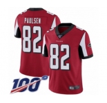 Men's Atlanta Falcons #82 Logan Paulsen Red Team Color Vapor Untouchable Limited Player 100th Season Football Jersey