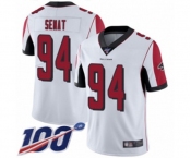 Men's Atlanta Falcons #94 Deadrin Senat White Vapor Untouchable Limited Player 100th Season Football Jersey