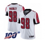 Men's Atlanta Falcons #98 Takkarist McKinley White Vapor Untouchable Limited Player 100th Season Football Jersey