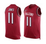 Men's Nike Atlanta Falcons #11 Julio Jones Limited Red Player Name & Number Tank Top NFL Jersey