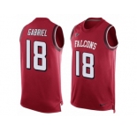 Men's Nike Atlanta Falcons #18 Taylor Gabriel Limited Red Player Name & Number Tank Top NFL Jersey