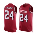 Men's Nike Atlanta Falcons #24 Devonta Freeman Limited Red Player Name & Number Tank Top NFL Jersey