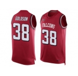 Men's Nike Atlanta Falcons #38 Dashon Goldson Limited Red Player Name & Number Tank Top NFL Jersey